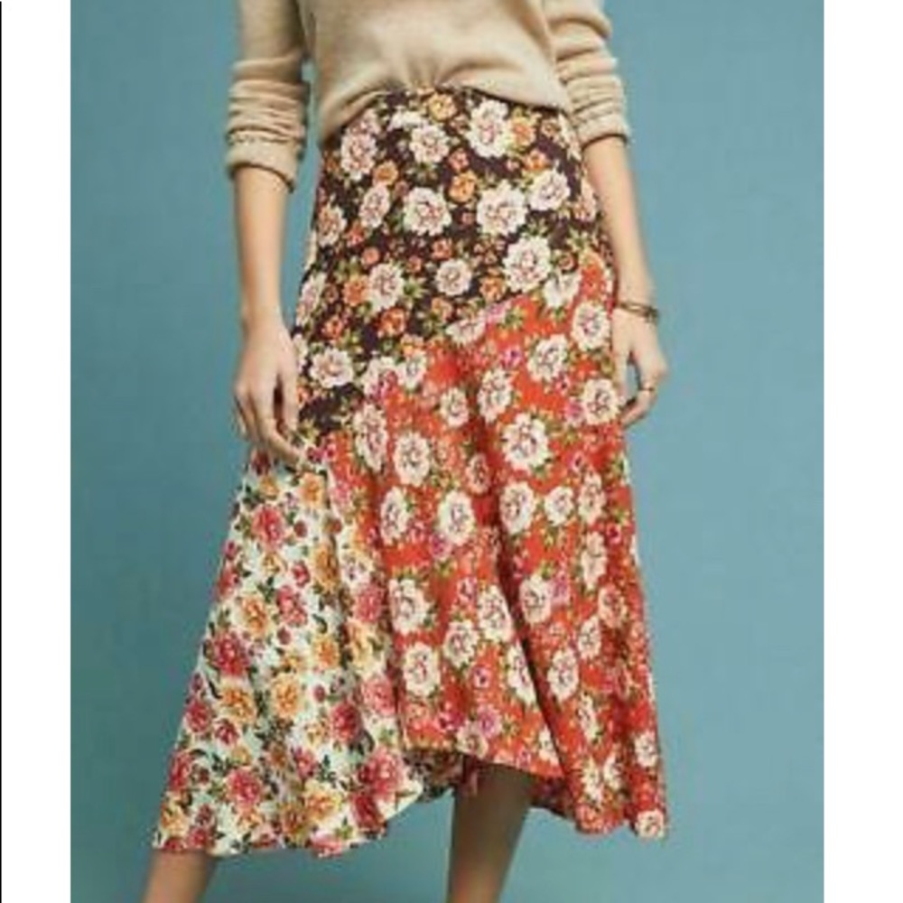 Anthropologie Farm Rio Floral Skirt